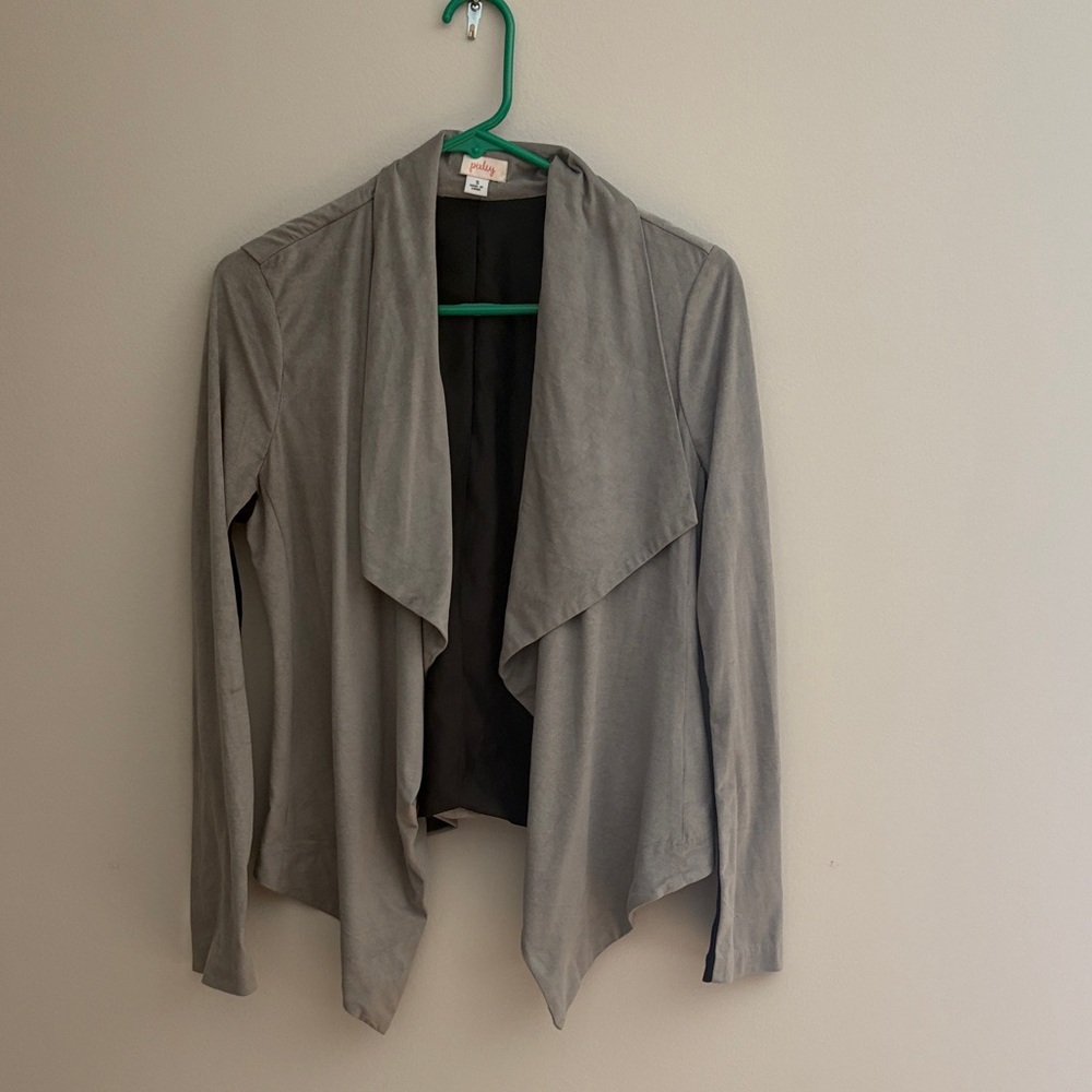 Pixley Gray Draped Jacket